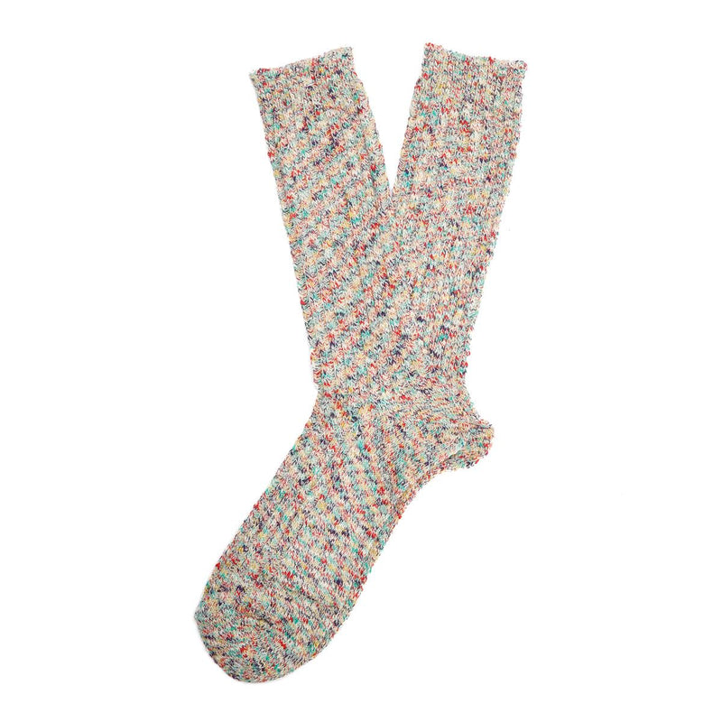 Anonymous Ism Homespun Art Yarn Crew Chaussettes Hautes En Coton Multicolores Pour Hommes