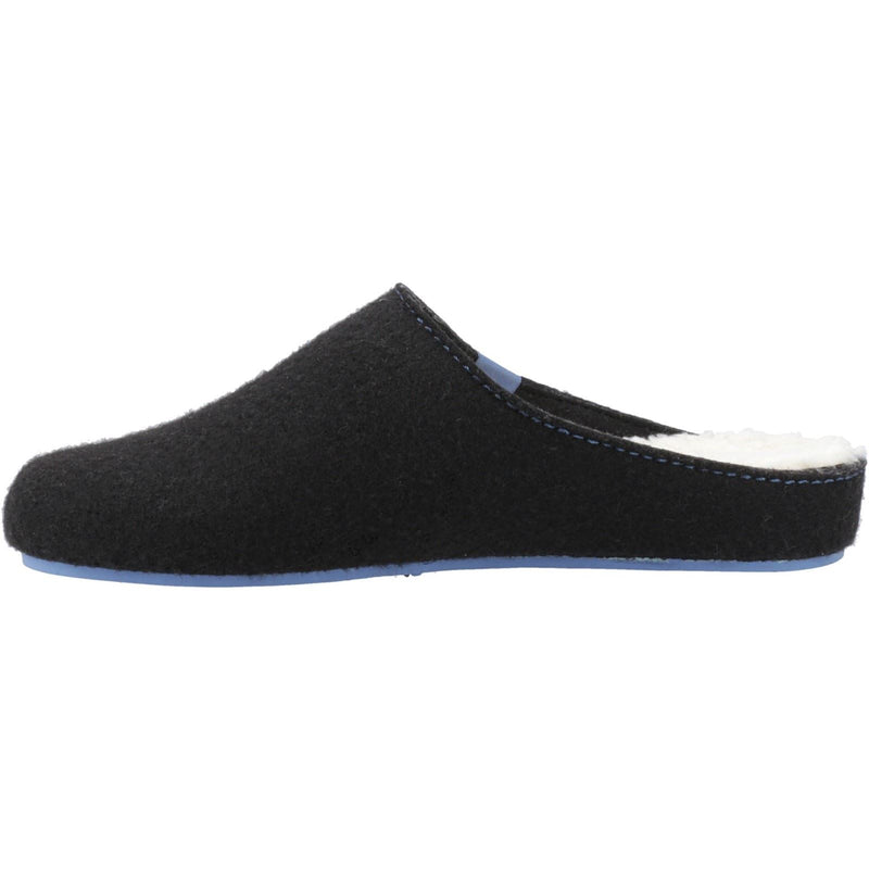 Hush Puppies The Good Slipper 90% De Chaussons Pour Hommes En Polyester Rpet Recyclé Noir/bleu