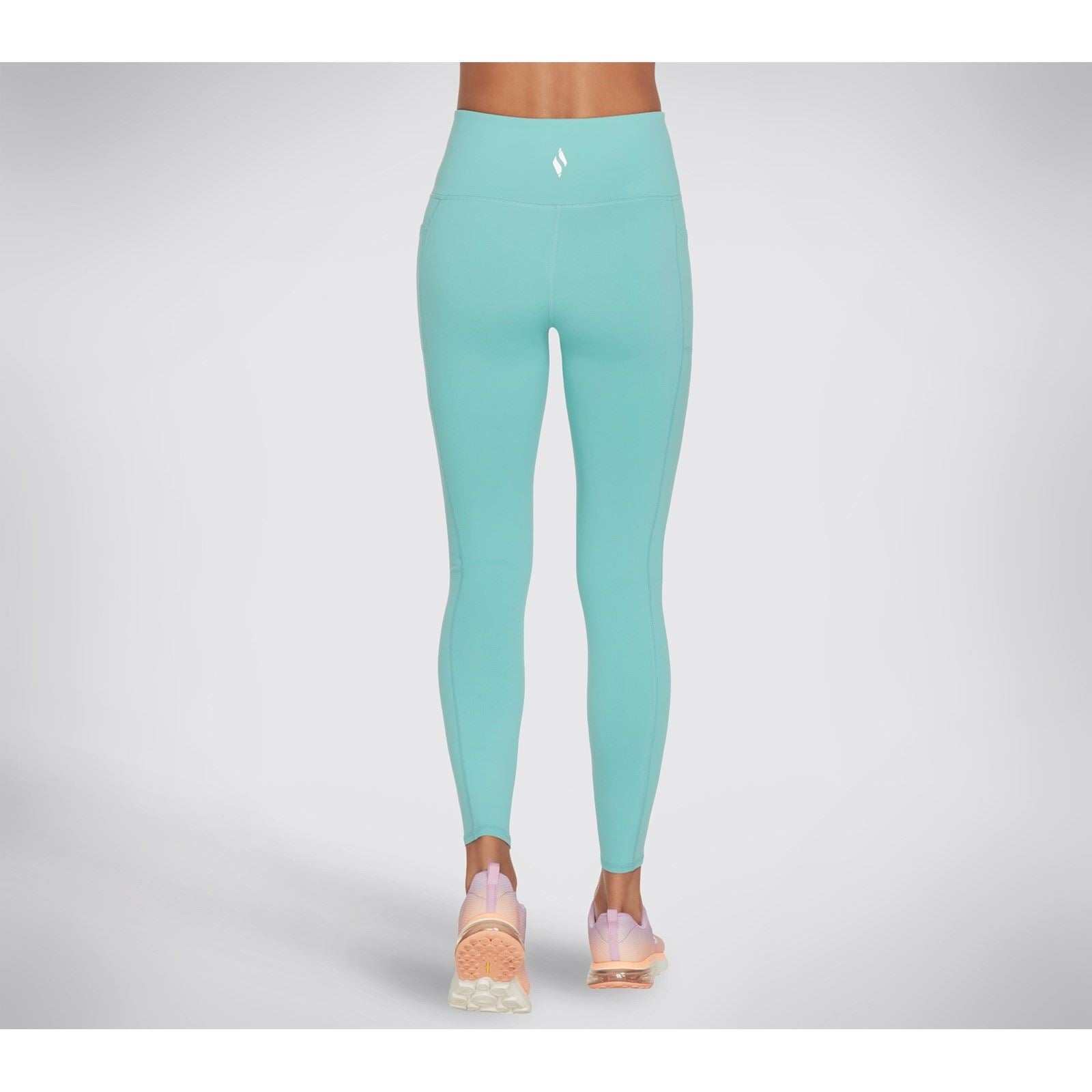 Skechers Performance GOWALK Wear High Waisted Leggings De Sport En Nylon Pour Femmes Turquoise Clair