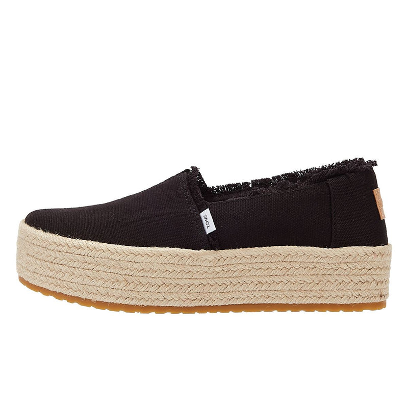 TOMS Canvas Valencia Femmes Black Espadrilles
