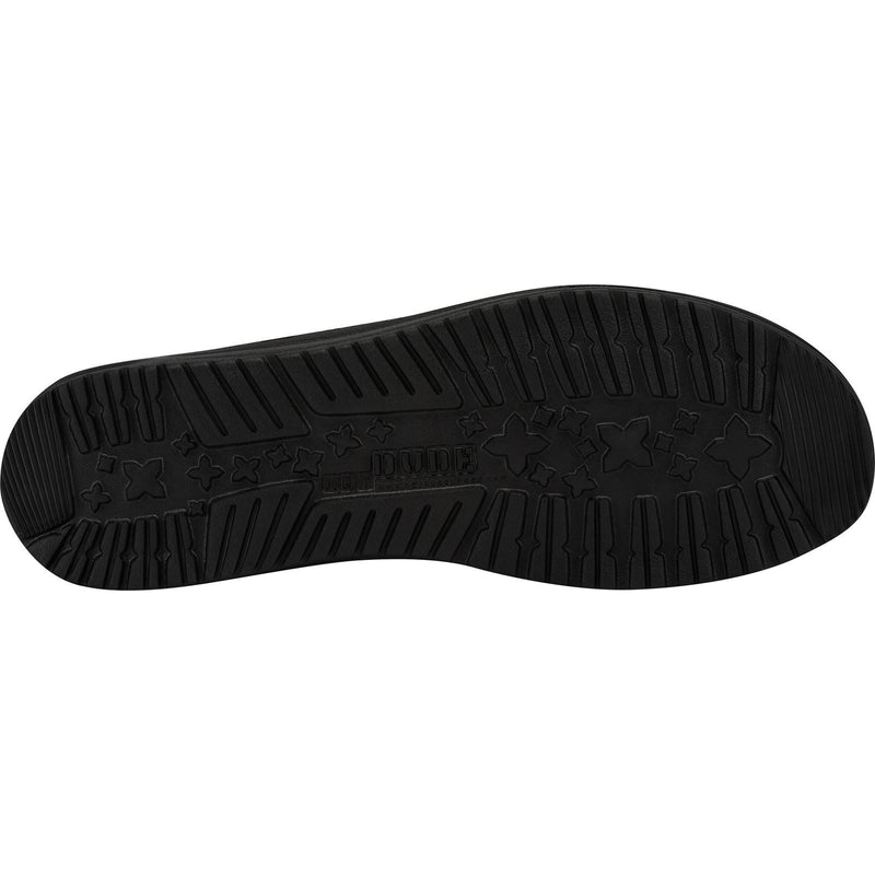 HEYDUDE Wally Sox Chaussures Bateau Noires En Micro-Suède Pour Homme.