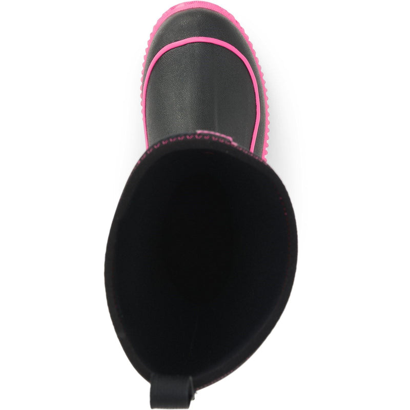 Muck Boots Hale Bottes En Caoutchouc Noires/Rose.
