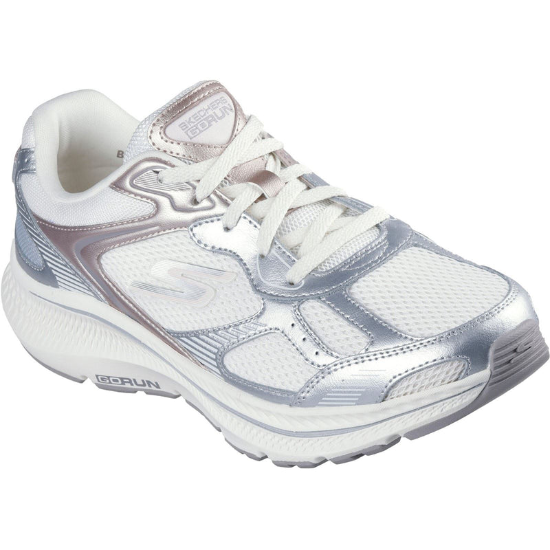 Skechers GO RUN Consistent 2.0 Volt Chaussures De Sport Pour Femme En Cuir Blanc Cassé