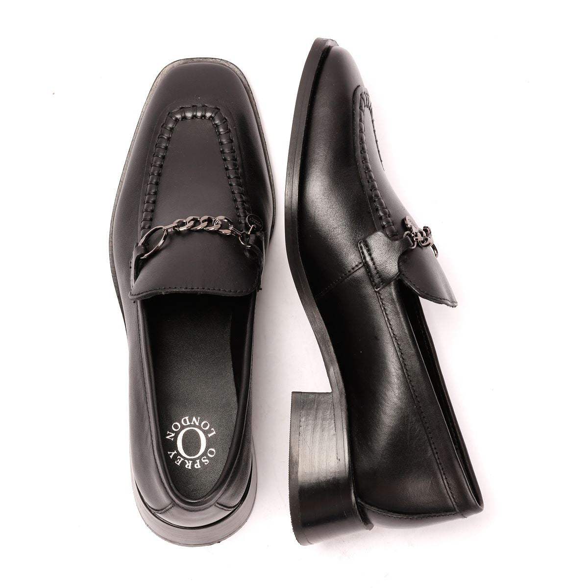 Osprey London The Islington Mocassins En Cuir Pour Femmes Noirs