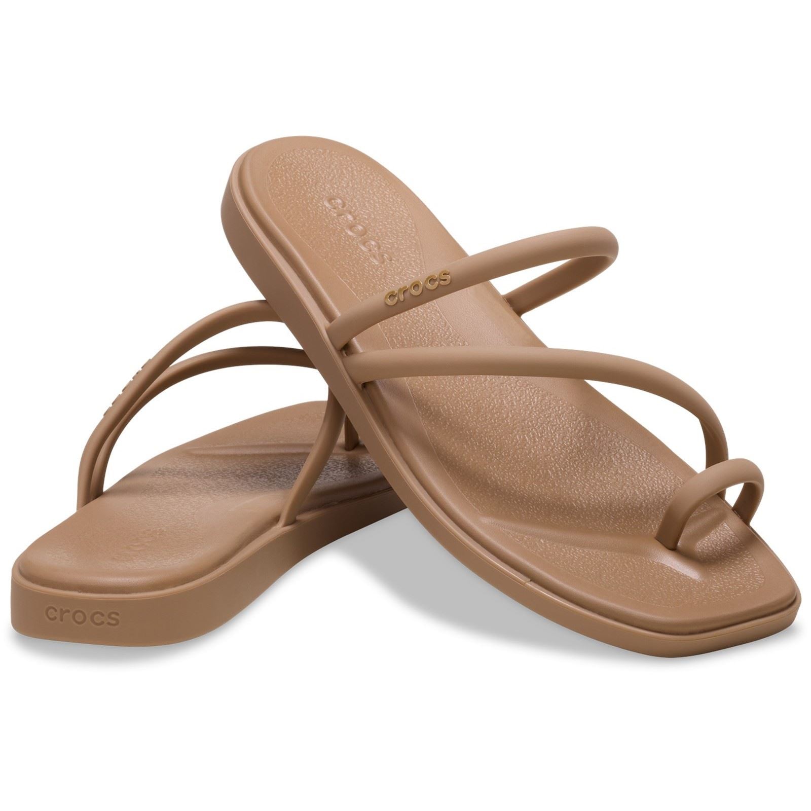 Crocs Miami Toe Loop Sandal Sandales En Chocolat Au Lait Pour Femmes
