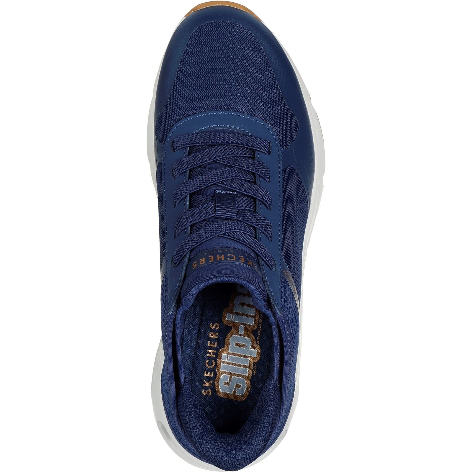 Skechers Tres-Air Uno Easy Steppers Sneakers En Toile Pour Femmes De Couleur Marine
