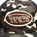 Von Dutch Multi Trucker Casquettes Camo À Bord Marron En Coton