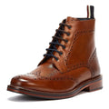Ben Sherman Alfred Brogue Bottes En Cuir Marron Pour Hommes
