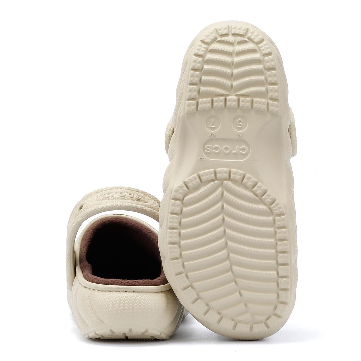Crocs Classic Lined Overpuff Chaussures Beige Pour Femmes