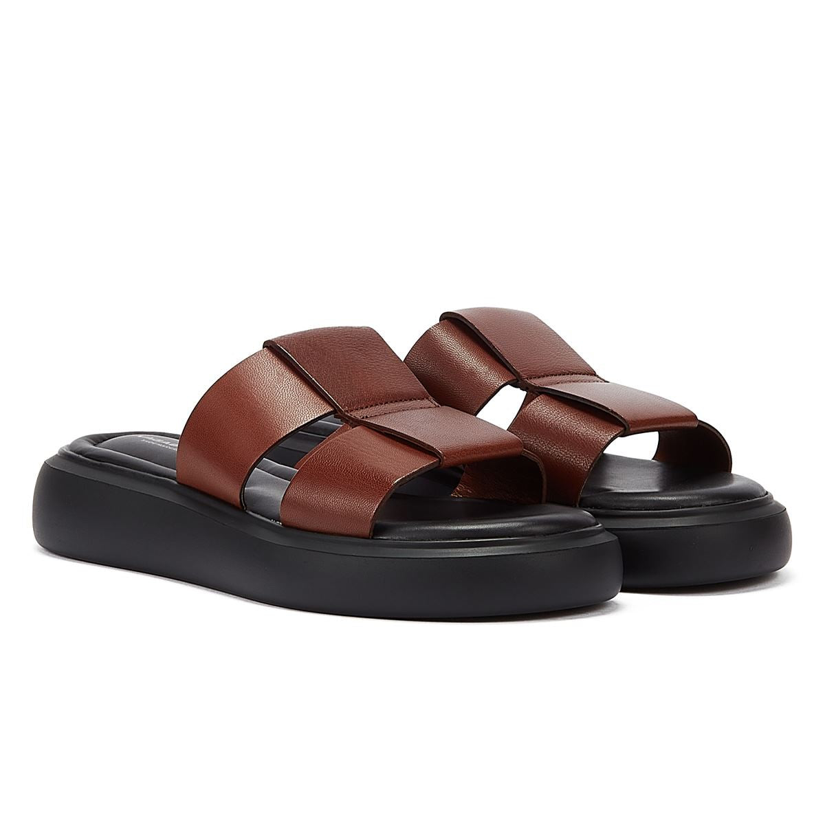 Vagabond Blenda Fish Mule en cuir Cognac Sandales pour femmes marron