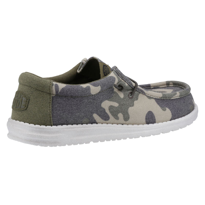HEYDUDE Wally Washed Camo Chaussures Bateau Camouflage Pour Hommes