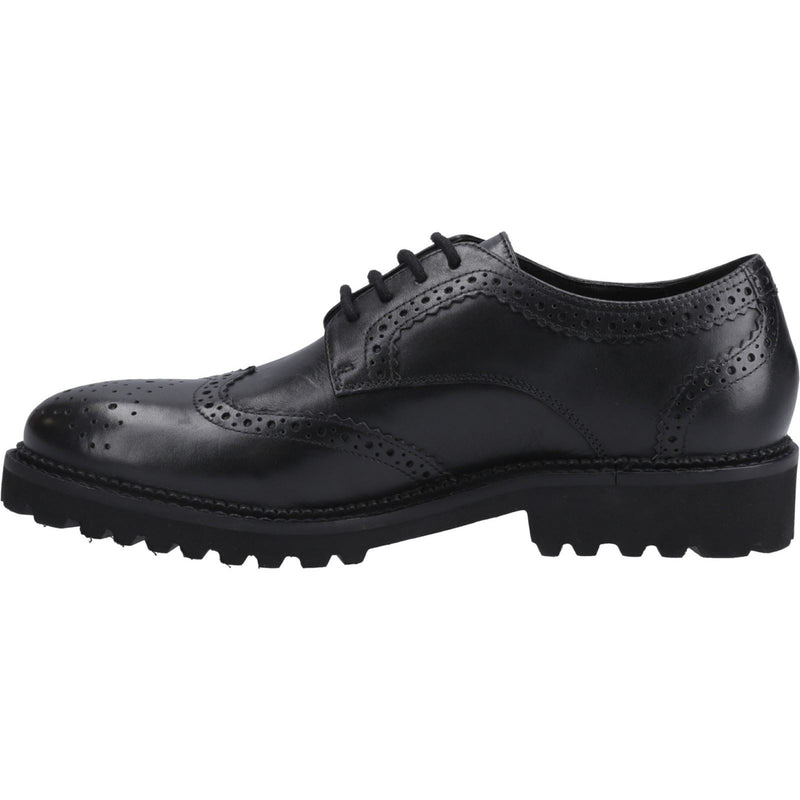 Hush Puppies Gabi Lace Up Chaussures Noires Pour Filles En Cuir