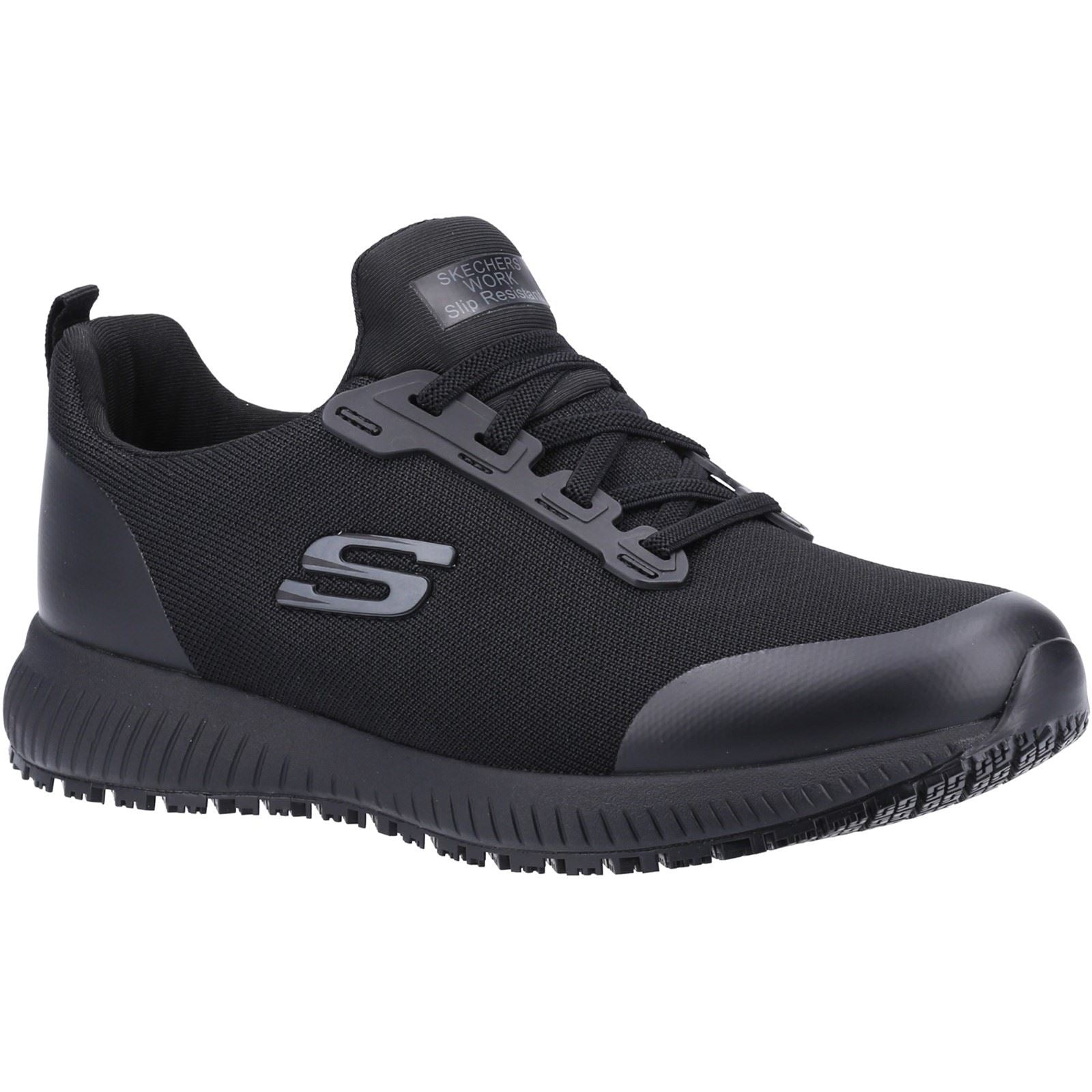 Skechers Workwear Squad Sr Wide Baskets De Sécurité Noires En Textile Pour Femmes