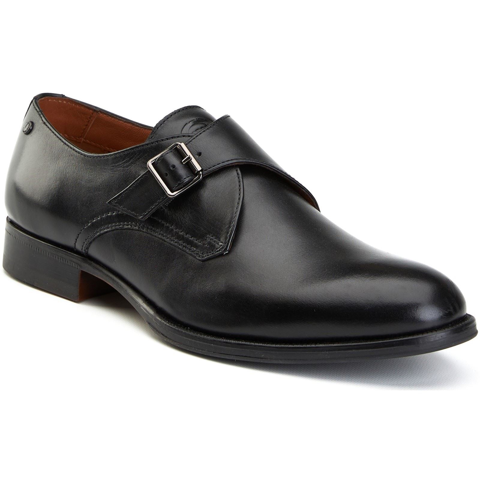 Base London Faraday Chaussures Noires Pour Hommes En Cuir
