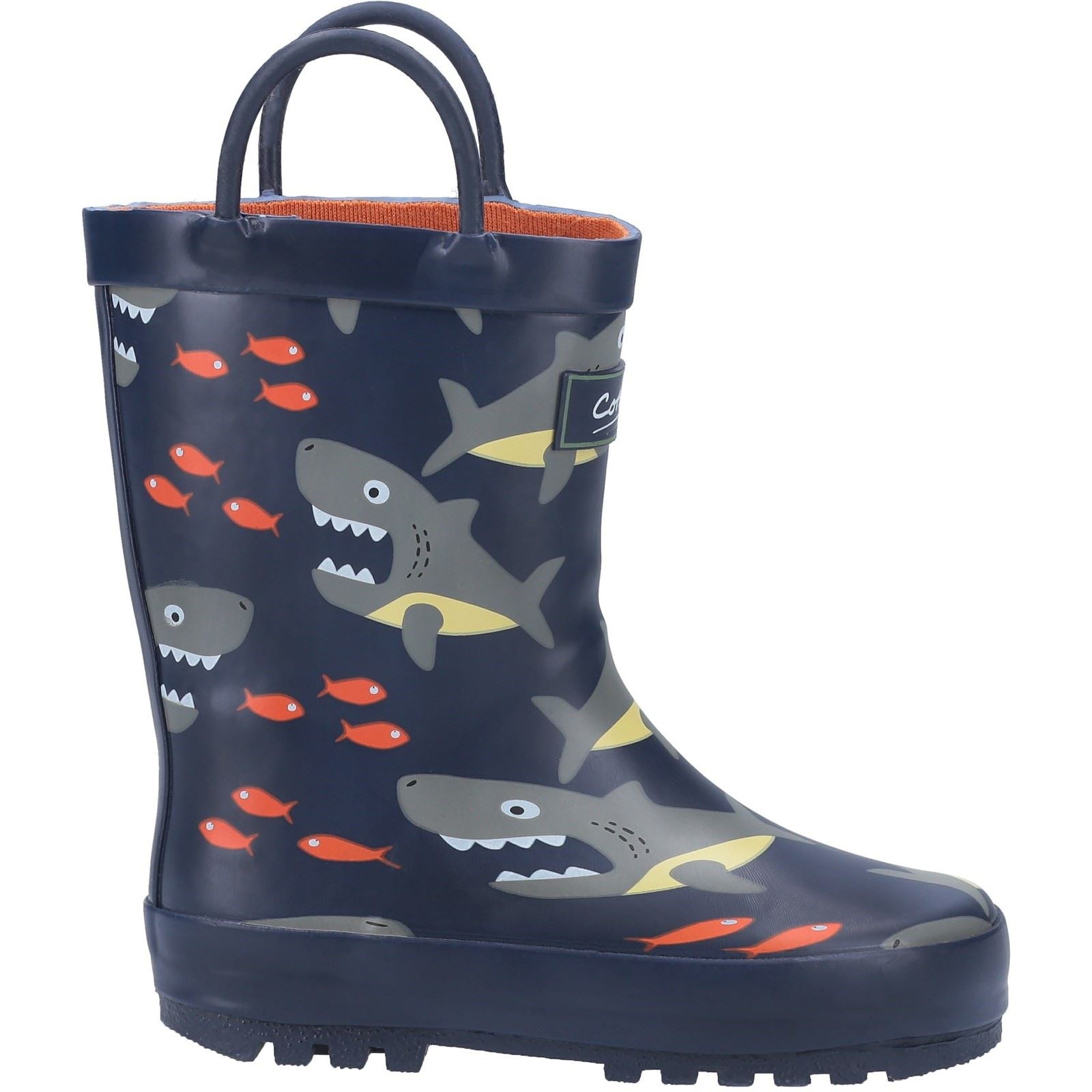 Cotswold Puddle Bottes En Caoutchouc Avec Motif Requin