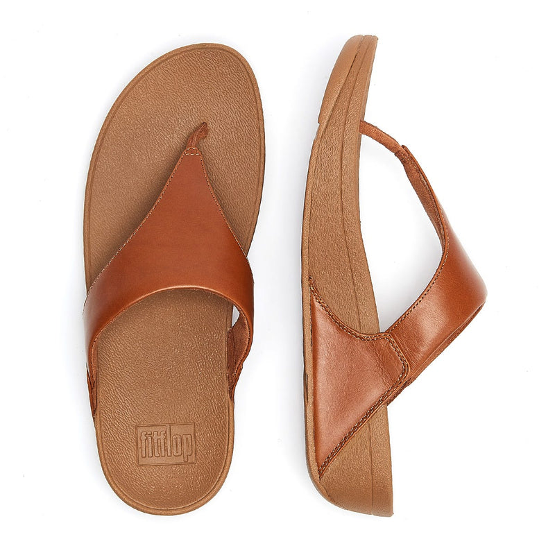 FitFlop Lulu Leather Womens Tan Sandals (Sandales en cuir pour femmes)