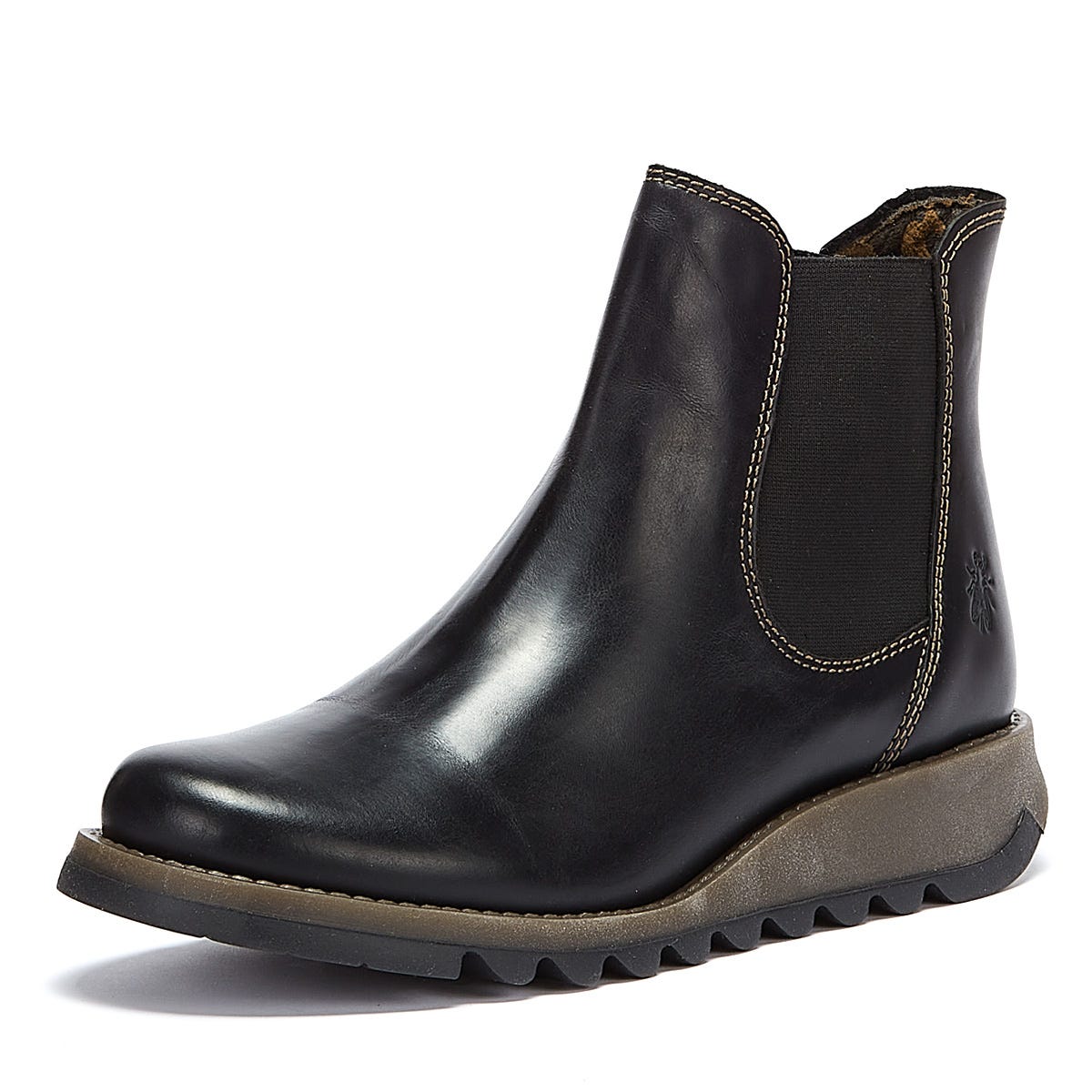 Fly London Salv Womens Black Leather Boots
