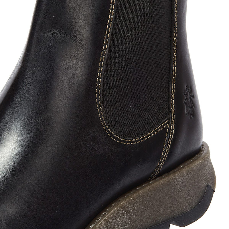 Fly London Salv Womens Black Leather Boots