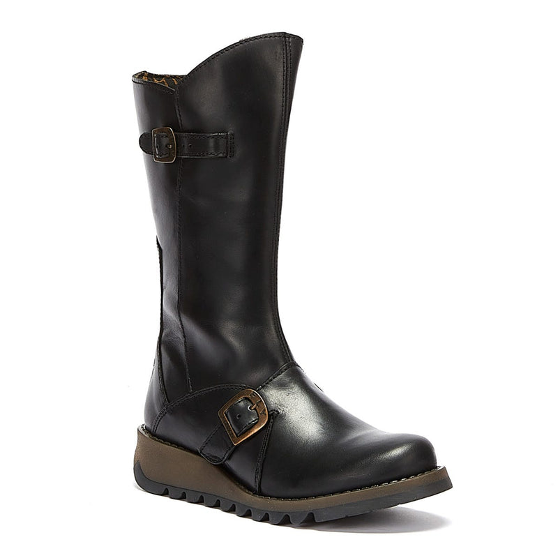 Fly London Mes 2 Bottes Noires En Cuir Pour Femmes