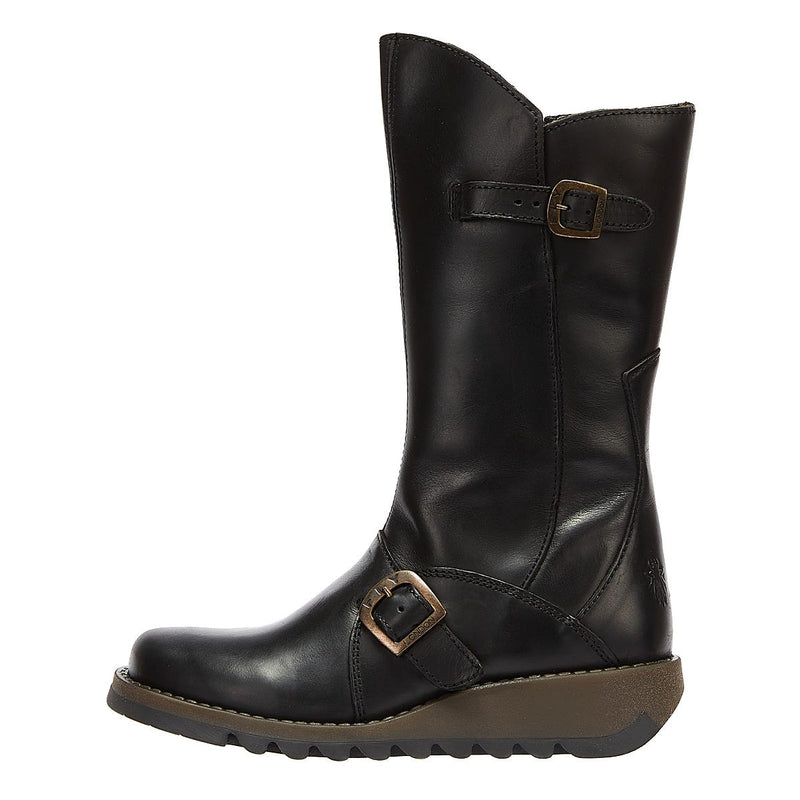 Fly London Mes 2 Bottes Noires En Cuir Pour Femmes