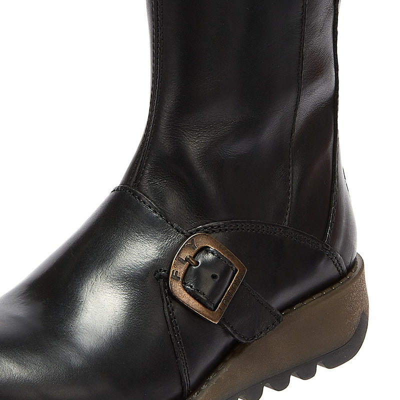 Fly London Mes 2 Bottes Noires En Cuir Pour Femmes