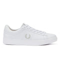 Fred Perry Spencer en cuir pour homme blanc/argent Baskets
