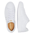 Fred Perry Spencer en cuir pour homme blanc/argent Baskets