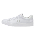 Fred Perry Spencer en cuir pour homme blanc/argent Baskets