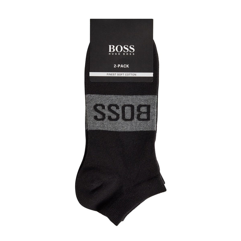 Chaussettes noires BOSS AS Logo 2 Pack Mens