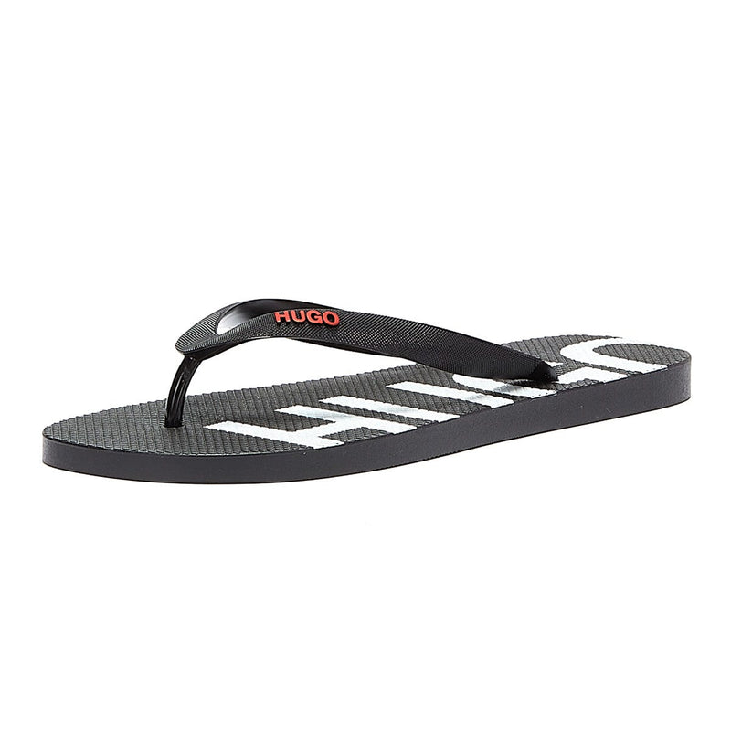 HUGO On Fire Mens Black Flip Flops