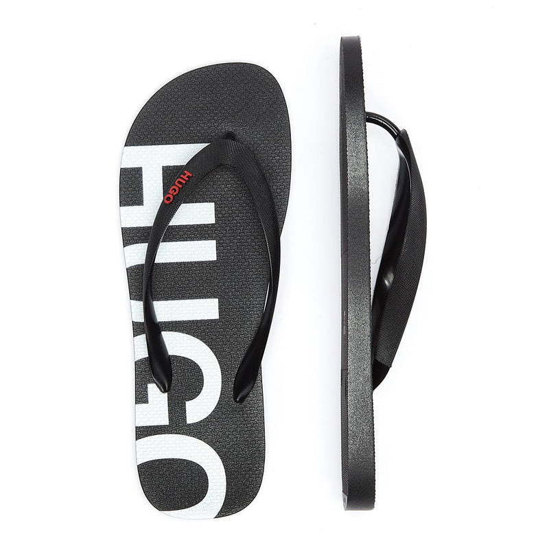 HUGO On Fire Mens Black Flip Flops