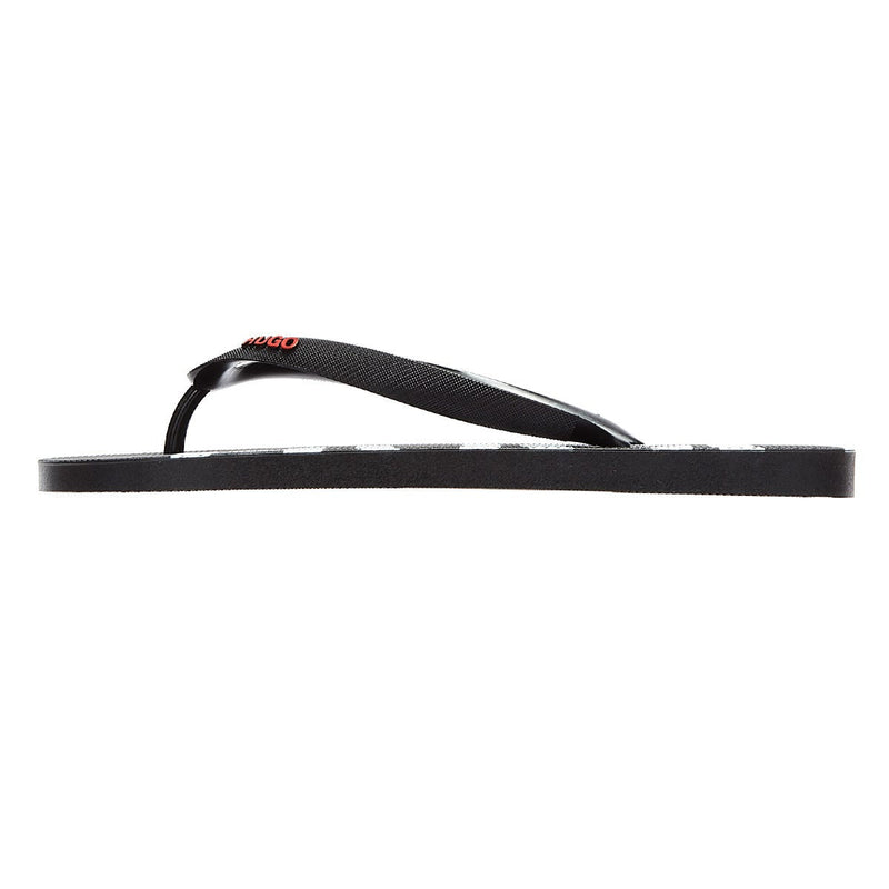 HUGO On Fire Mens Black Flip Flops