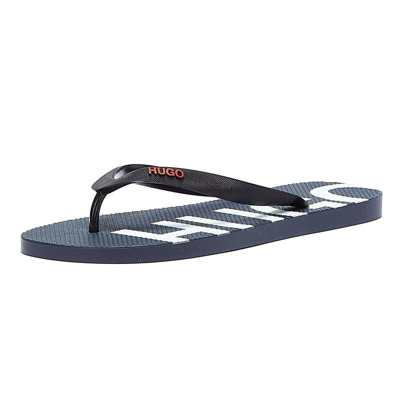 HUGO On Fire Mens Navy Flip Flops