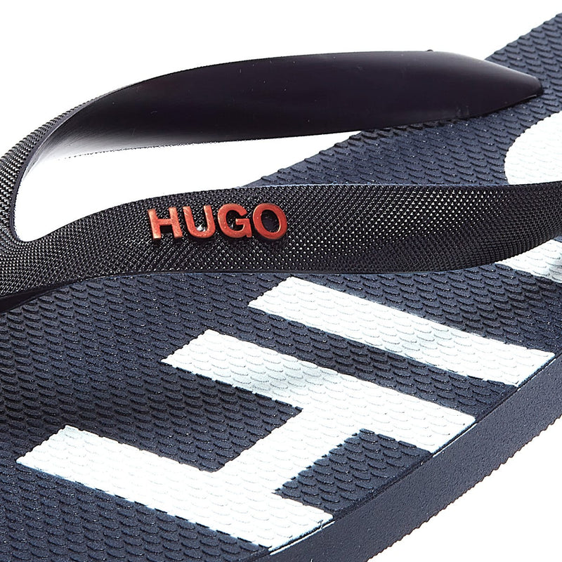 HUGO On Fire Mens Navy Flip Flops