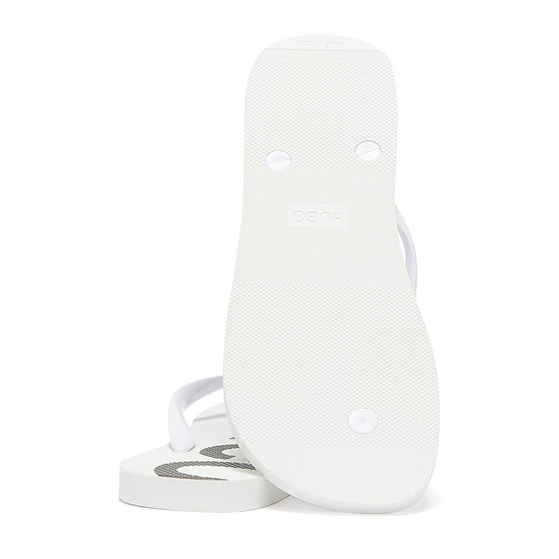 HUGO On Fire Mens White Flip Flops