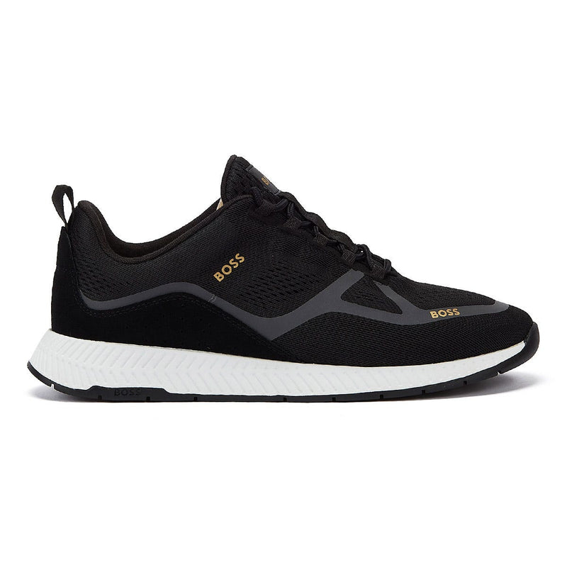 Boss Titanium Runn Mens Black Trainers