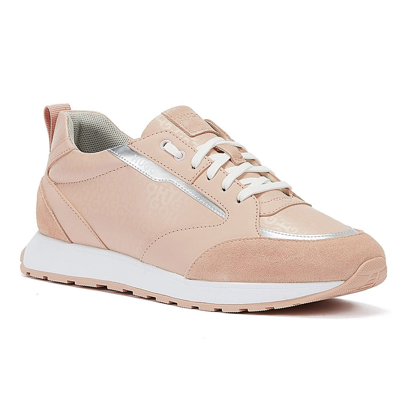 Hugo Icelin Runn Womens Print Light Beige Trainers