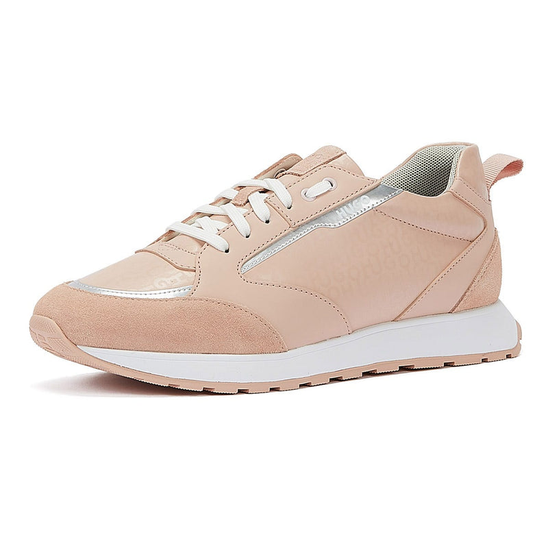 Hugo Icelin Runn Womens Print Light Beige Trainers