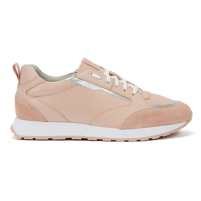 Hugo Icelin Runn Womens Print Light Beige Trainers