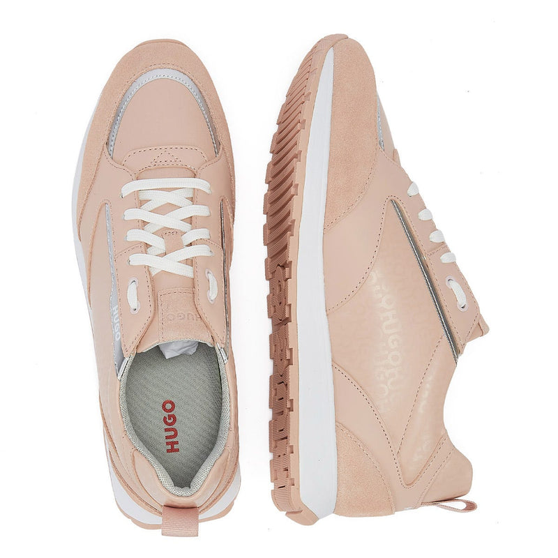 Hugo Icelin Runn Womens Print Light Beige Trainers