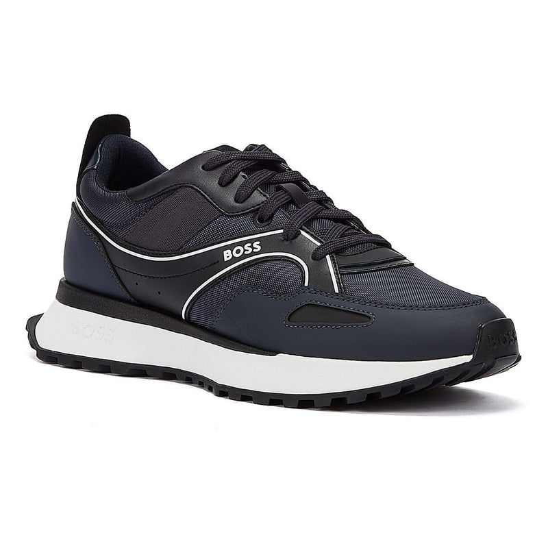 Boss Jonah Runn Mens Open Blue Trainers