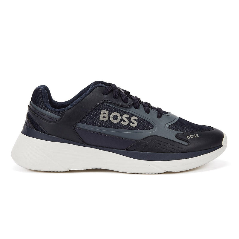 Boss Dean Runn Mens Open Blue Trainers
