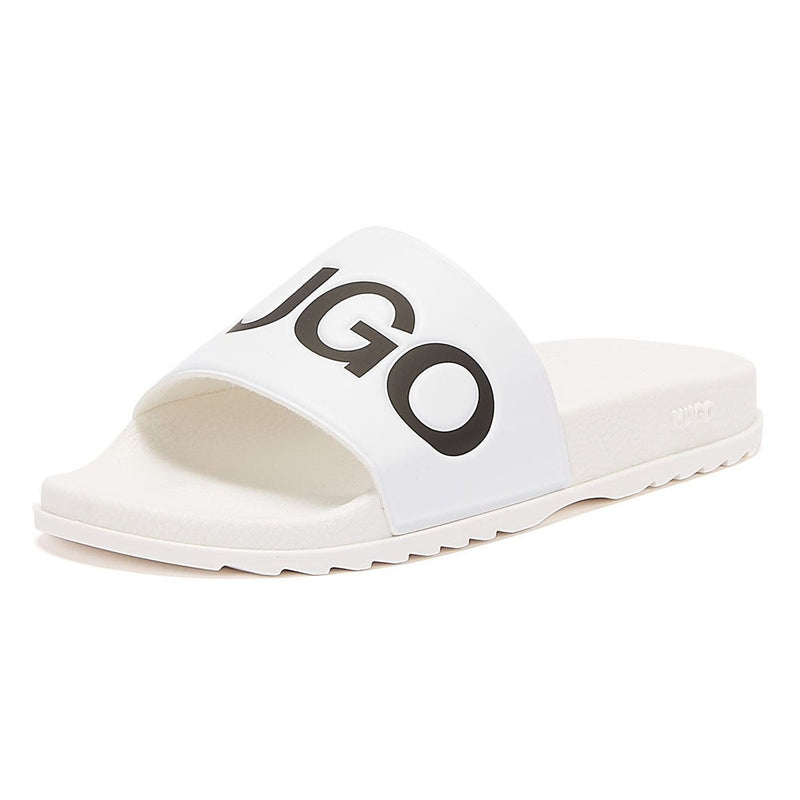 HUGO Match Mens White Slides