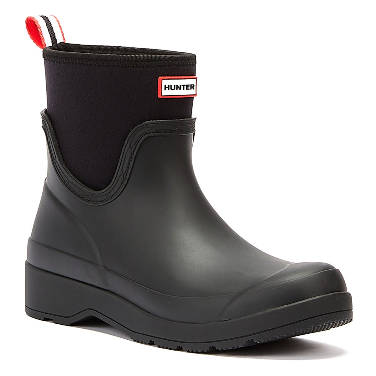 Hunter Play Synthetic Short Womens Black Boots