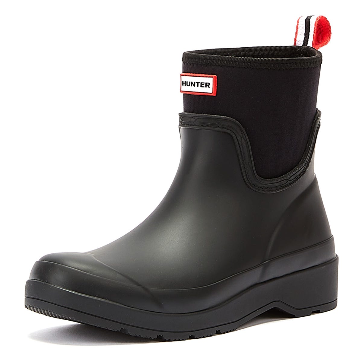 Hunter Play Synthetic Short Womens Black Boots