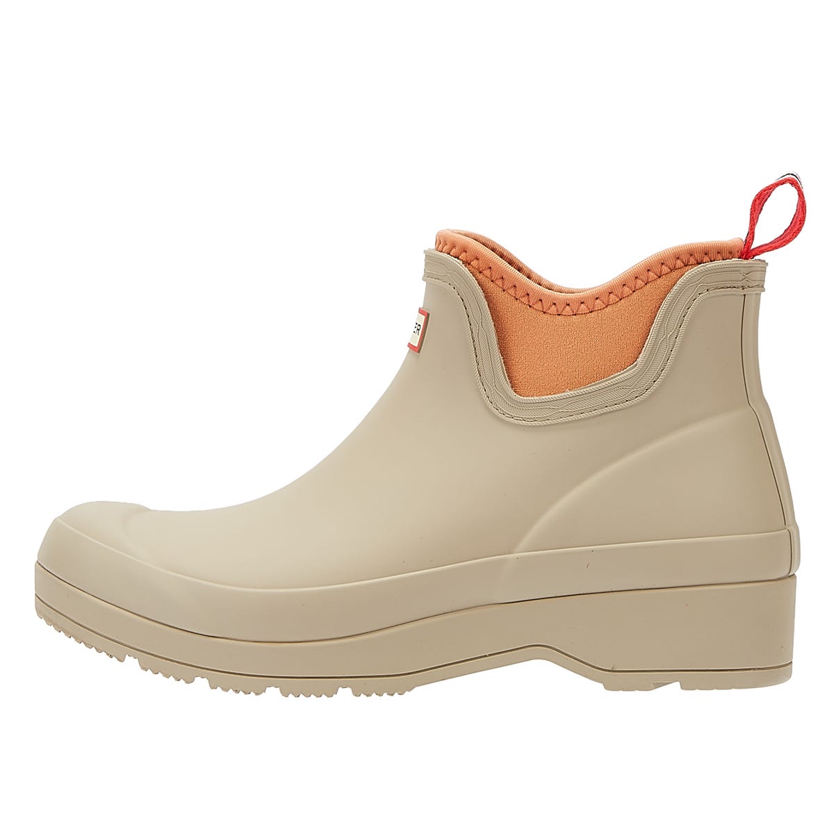 Hunter Play Chelsea Synthetic Womens Stone/Coral Boots