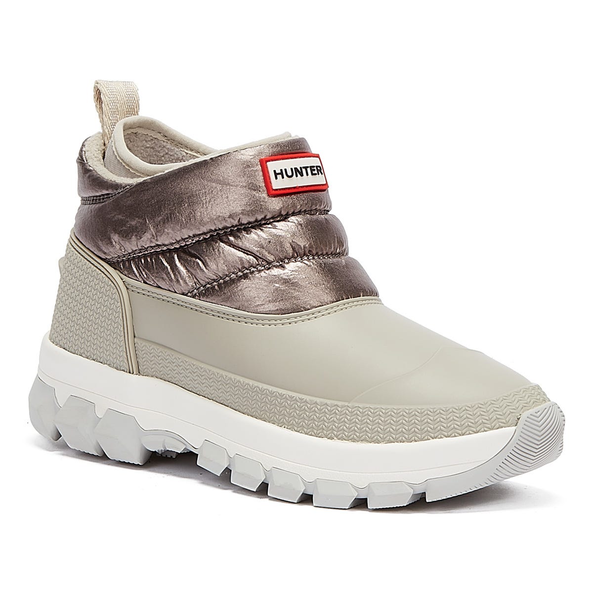 Hunter Original Insulated Snowboot Ankle Womens Silver / Grey Boots