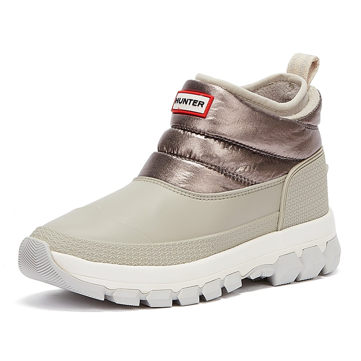 Hunter Original Insulated Snowboot Ankle Womens Silver / Grey Boots