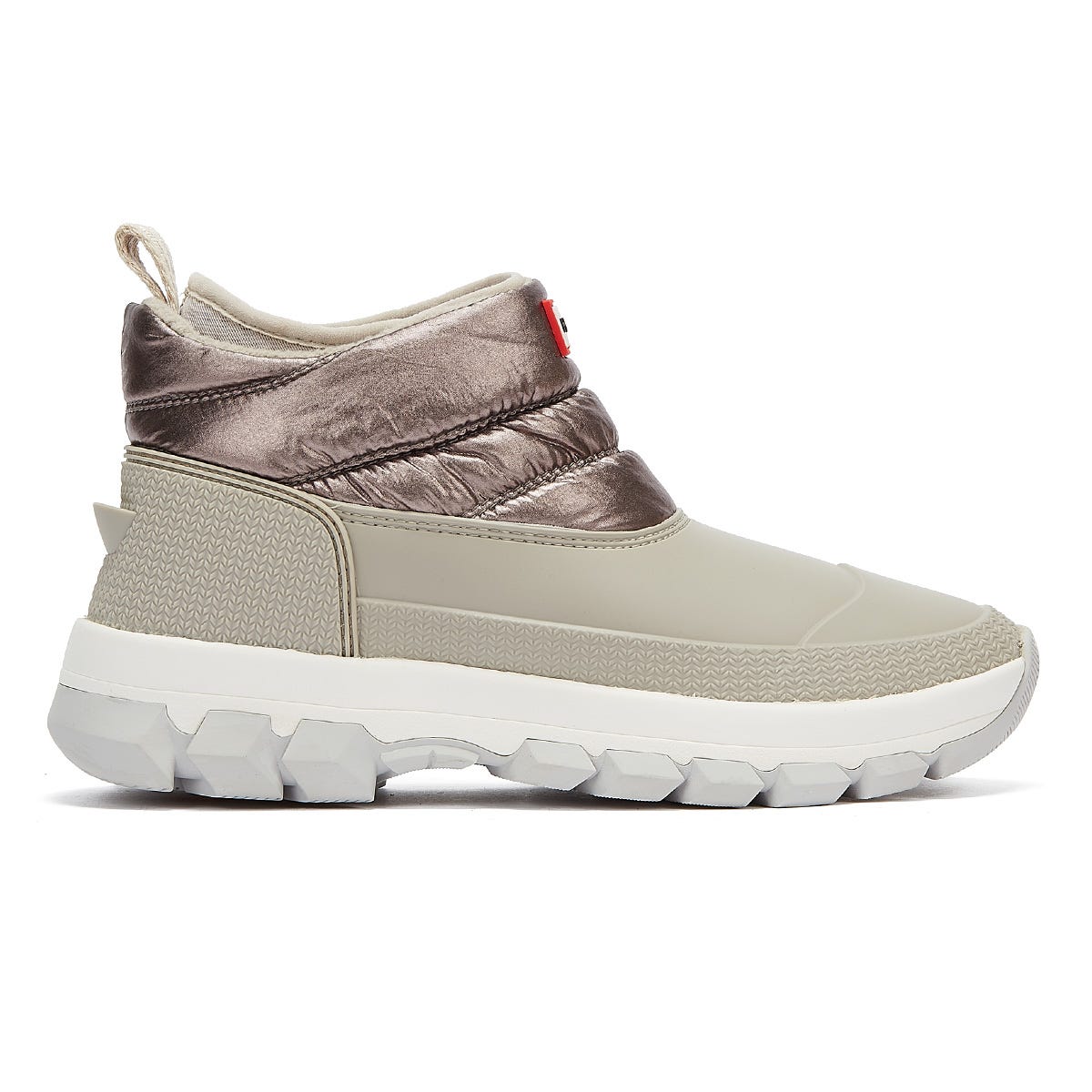 Hunter Original Insulated Snowboot Ankle Womens Silver / Grey Boots