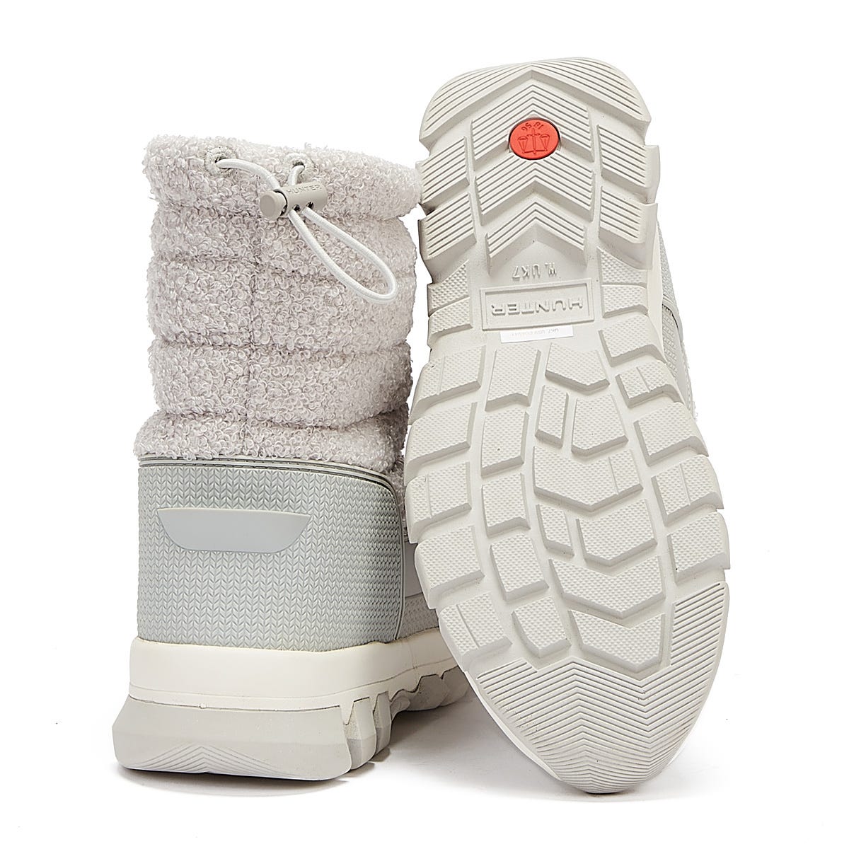 Hunter Sherpa Snowboot Short Womens Grey Boots